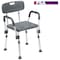 Flash Furniture 15" L, Plastic, Aluminum, Gray Quick Release Bath Chair DC-HY3523L-GRY-GG - alternate 3